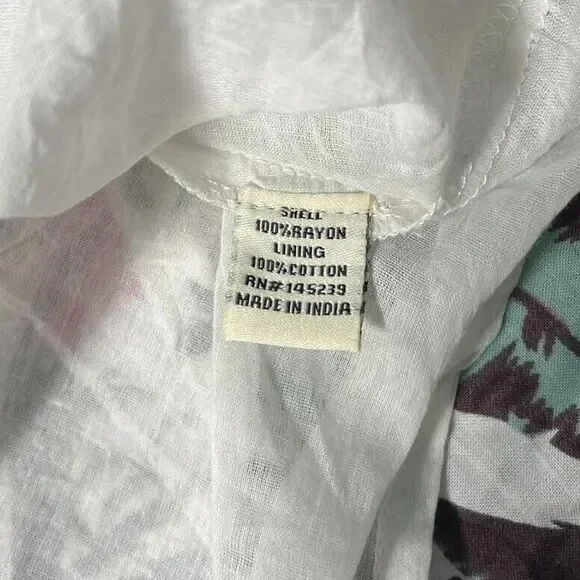 Sim & Sam Womens Pink/Gray/Green Tropical Smocked Lined V-Neck Maxi Dres… - Picture 11 of 14